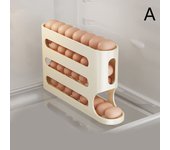 4 Layers Automatic Rolling Egg Holder Rack Fridge Egg Storage Box Container Kitchen Refrigerator Egg Dispenser Fridge Organizer