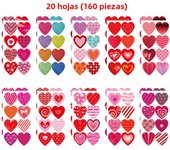Creativity Red Heart Stickers Baking Packaging Sticker Envelope Seals Love Decorative Stickers Reward Label Gift Toys DIY PVC La