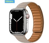 Leather Link for Apple Watch Band 45mm 41mm 40mm 44mm 49mm Original Magnetic Loop Bracelet IWatch Series 8 Ultra 3 SE 6 7 Strap