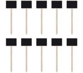 20pcs Mini Wood Chalkboard Stakes Wooden Plant Tags Markers Blackboard Garden Labels Signs Decorative Flower Price Tags for Home