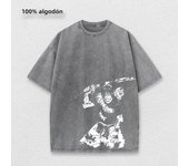 Jujutsu Kaisen Men's Anime T-shirt Hip Hop Street Clothing Summer Short Sleeve Loose Cotton 2024 New Fabric Gold Classic