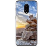 Tumundosmartphone Funda Gel Tpu para Oneplus 6T Diseño Sunset Dibujos