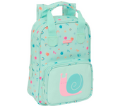 Mochila Infantil Con Asas Facil Limpieza Safta Preescolar "Caracol" 20X28X8Cm (642457765)