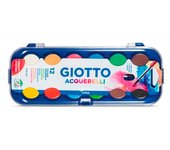 GIOTTO - Estuche de Acuarelas con 12 Colores Brillantes y Pincel Incluido
