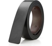 New Men's Genuine Leather Belts Double Sided Belts Men Fashion No Buckle Belts High Quality Black Brown Sided Waistband 3.3cm