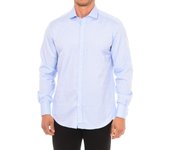 Café Coton-Camisa manga larga PINPOINT03 para Hombre