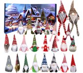 2024 Christmas Gnome Holidays Advent Calendar with Gnome Plush Toys 24 Days Xmas Countdown Calendar for Kids