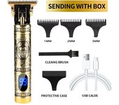 Cortapelos Profesional en Forma de T, Cortapelos Inalámbrico para Hombres, Cortapelos Recargable con Hoja en Forma de T, Recortadora de Barba con 3 Peines Guía, Adecuado para Uso Doméstico y Peluquería