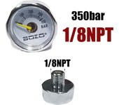 Manometer Pressure Gauge Mini Micro 25mm/1inch Gage Compressed Air Hand Pump Diving HPA Regulator M8*1 M10*1 1/8NPT 1/8BSPP