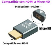 4K 60HZ Mini Micro HD to HDMI-Compatible adapter converter For Laptop Graphics Card Camera TV Monitor projector Audio Video tran