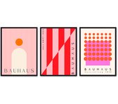 Set de 3 cuadros calidad premium con marco de madera - 30x40 cm o 50x70 cm - POSTER LAB