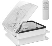 OstarkDom Ventilador de Ventilación para Autocaravana 12V con Luz LED y Sensor de Lluvia, Claraboya de Techo Certificada ECE R10 con Protección contra la Lluvia, Ideal para Caravana, Remolque, Camper, Camper Van, Motorhome, Campervan, Vehículo Recreativo