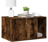 vidaXL Mueble arenero para gatos madera artisian 80x50x45 cm en color Roble/Marrón roble/Negro y más | almacenamiento funcional diseño moderno para baño dormitorio sala
