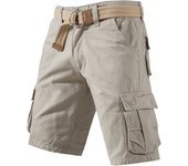 Mens Casual Cargo Shorts Outdoor Sports Half Pants Bermuda Shorts American Style Streetwear Breathable Comfortable Shorts Grey