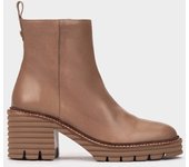 Pedro Miralles Botines de piel de color marrón con plataforma modelo ZACAPA en tonos Marrones. Hecho a mano en España.