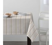 Mantel antimanchas de tela resinado por metros - Rayas étnico tierra 45038-1    mantel por metros; manteles; mantel barato; mantel jardín