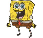Parches Ropa Bob Esponja – Parche Bordado Ropa – (licencia oficial) – Esponge Bob – Bob – Infantil – Alegría – Fondo de Bikini – 6,4 x 8,3 cm. - Moda The Happy Patch