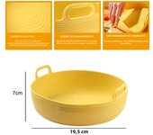 Silicone Air Fryers Oven Baking Tray AirFryer Basket Silicone Mold Pizza Mat Round Replacement Grill Pan Air Fryer Accessories