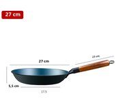 27/29/31cm Iron Wok Frying Pan Non-Stick Pancake Pan Steak Flat Pan Household Induction Gas Stove Universal Pan Kitchen Cookware