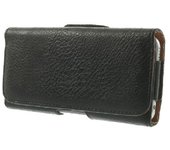 para AGM A10 (2020) Funda Clip Horizontal Cinturon Piel Sintetica Premium - Negro