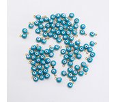 10/30/50pcs 6mm Enamel Evil Eye Beads Charm Stainless Steel DIY Craft  Charms Pendants for Jewelry Making DIY Bracelet Necklace