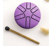 3 Inches 6 Tones Steel Tongue Drum Outdoors Rain Drum Instrument Mini Hand Drum Ethereal Drum Sticks Percussion Drum Accessories