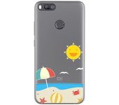 Tumundosmartphone Funda Gel Transparente Xiaomi Mi 5X / Mi A1 Playa Dibujos