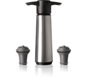 Vacu Vin Bomba de vacío Acero Inoxidable con 2 tapones, estuche