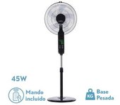 FABRILAMP Ventilador de Pie Rodium Negro 45W Oscilante Táctil - Potente y Silencioso
