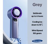 KINSCOTER-ventilador Turbo portátil de mano, mini ventilador Personal regular with 100 velidades de Viento, funciona con Pilas, Eléctrico, para almohadas
