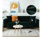 Velvet Fabric Sofa Covers for Living Room Grey Color  Stretch Solid Color Couch Covers Set Armchair Cover Cushion Cover 1PC
