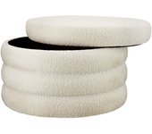 Tectake - Taburete ALTU XL, tapizado, con almacenamiento, Taburete elegante con fino tapizado de terciopelo, Tapa de cojín extraíble con relleno de espuma de alta densidad, Amplio espacio de almacenamiento interior para mantas, cojines, etc