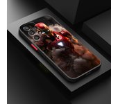 Marvel Iron Man For Samsung S23 S22 S21 S20 FE S10 S9 Note 20 10 Ultra Lite Pro Plus Frosted Translucent Phone Case