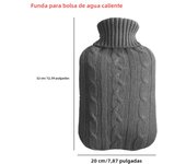 2L Hot Water Bottle Cover Rubber Hot Water Bags Winter Plush Hand & Feet Warmer Explosion-Proof Water Bottle Cover For Hot Water