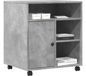 vidaXL Soporte para impresora con ruedas 60x50x67 cm mesa de impresora Color Blanco,  Gris sonoma,  Marrón roble y mas