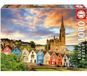 Educa - Catedral de Cobh, Irlanda  Puzzle de 1000 Piezas para Adultos. Medidas: 68 x 48 cm. Incluye Cola Fix Puzzle. A Partir de 14 años (19927)