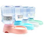 COTTECOTA-Bebedero y Comedero para Gatos y Perros, Agua y comida, 32x17x21cm  3.5L , Dispensador de comida y agua para Mascotas 4 colores aleatorio. Dispensador De Agua Para Mascotas, Bebedero Perro, Bebedero Gatos Pequeño Y Mediano Automaticos  SOY-3003