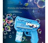New  Pattern Space Electric Automatic Light Bubble Machine Bubble Gun Summer Beach Bathing Outdoor Games Children Fantasy Toy Ch