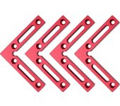 Soportes de posicionamiento de 90 grados de aleación de aluminio Abrazadera de esquina tipo L de 4,7 "x 4,7" 90 ° Abrazaderas de ángulo recto para cajones Gabinetes Marco de fotos