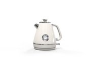 BIT Hervidor eléctrico de acero inoxidable, indicador de temperatura, diseño retro,apagado automático, 2200 W, 1,7 L