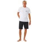 Camiseta de Manga Corta RIP CURL Stapler para hombre en color blanco