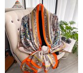 New Spring Scarf Women's Luxury Design Scarf Silk Smooth Scarf Soft Muslim Headband Shawl Beach 85x180cm