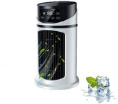 Ventilador de aire acondicionado portátil 3 en 1, enfriador de aire evaporativo de 6 velocidades, 7 luz nocturna, temporizador de 6 horas, ventilador de aire personal, ventilador silencioso de bajo
