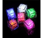 12pc Waterproof LED Ice Cubes Light Up Ice Cubes Reusable Flashing Glow Ice Cubes Liquid Sensor Glowing Ice Cubes for Drinks Bar