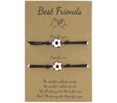 Fútbol pulsera mejor amigo pulsera ajustable fútbol Encanto fútbol Fiesta Bolsa de relleno Fashion fútbol Gift para niños Niños