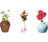 Mini jarrones de cerámica magnéticos para nevera, floreros magnéticos (2025), bonitos mini imanes de cerámica para nevera, floreros 3D, divertidos accesorios para nevera, decoración de oficina y cocina (8 unidades)