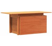 vidaXL Mesa de jardín madera maciza de pino marrón cera 100x50x75 cm