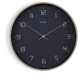 Versa Ripon Reloj de Pared Decorativo, para Salón o Cocina, Medidas (Al x L x An) 30 x 4,3 x 30 cm, 1 pila 1.5 V AA necesaria (no incluida), Color Azul