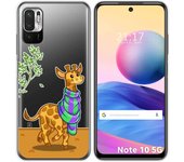 Tumundosmartphone Funda Gel Transparente para Xiaomi Redmi Note 10 5G / POCO M3 PRO 5G diseño Jirafa Dibujos