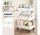 Kitchen Multi-Tier Multi-Functional Organiser Mobile Organiser Trolley Kitchen Bedroom With Wheels Household Snacks Organiser